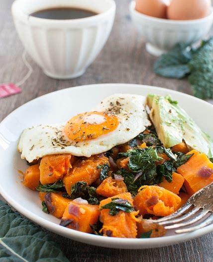 Kale and Butternut Squash Breakfast Bowl - The Organic Dietitian