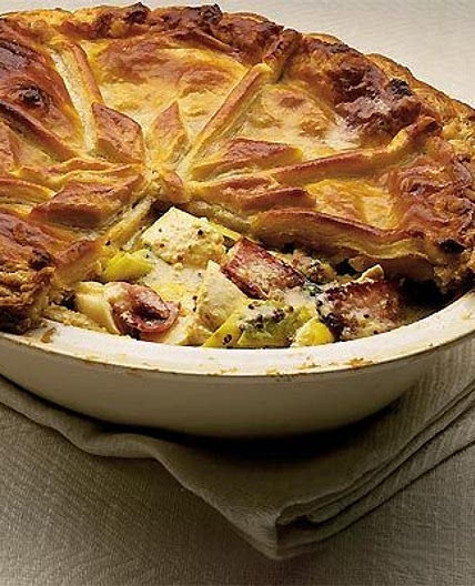 Chicken & leek pie