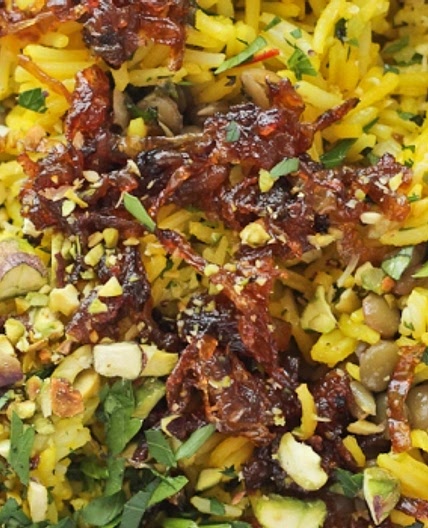 Moudardara: Lebanese Rice and Lentils