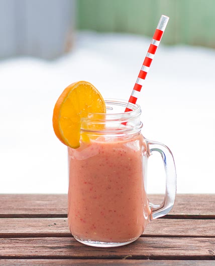 Smoothie avocat du Mexique, fraise, orange