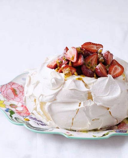 Strawberry and Passion Fruit Pavlova