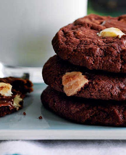Triple chocolate cookies