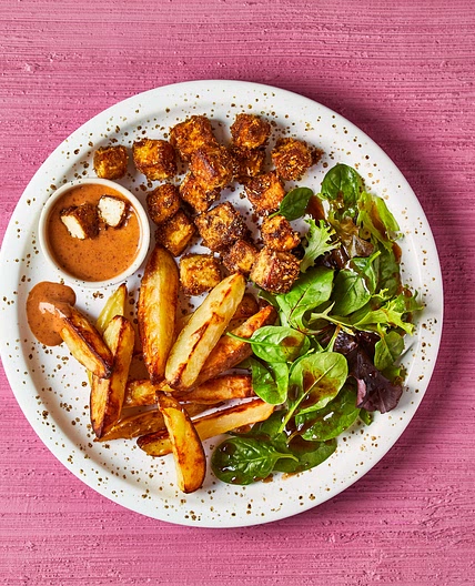 Spiced Popcorn Tofu With BBQ Mayo
