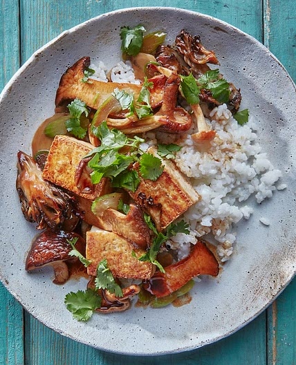 Soy-Glazed Tofu and Mushrooms 