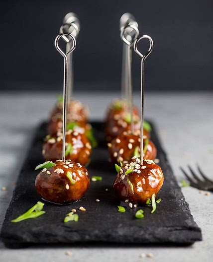 Hoisin-Glazed Cocktail Meatballs Recipe