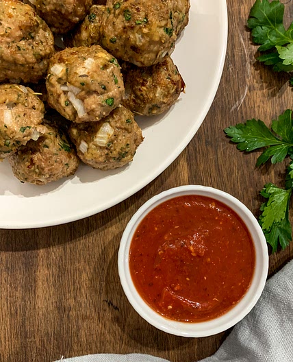 air fryer turkey meatballs (paleo/whole30)