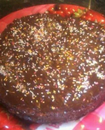 Tarta de chocolate y crema pastelera
