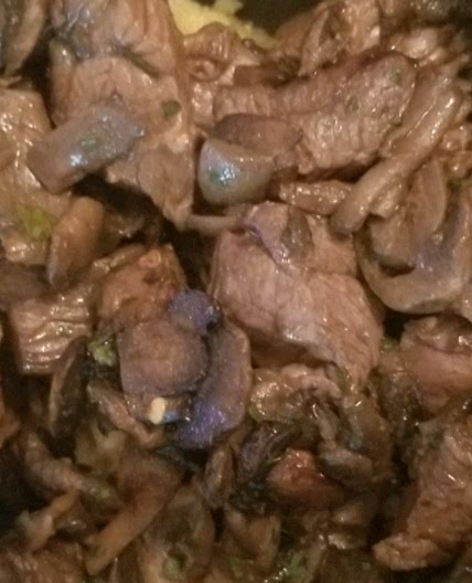 Air Fryer Steak and Mushrooms