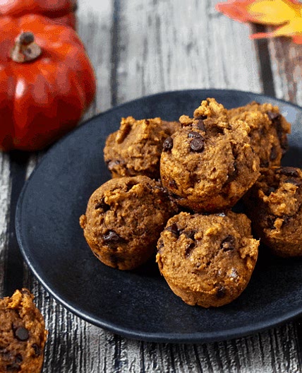 Pumpkin chocolate chip mini muffins