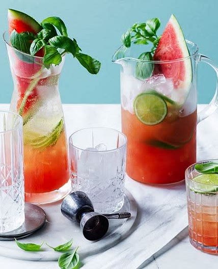 Sparkling Watermelon And Basil Mojito