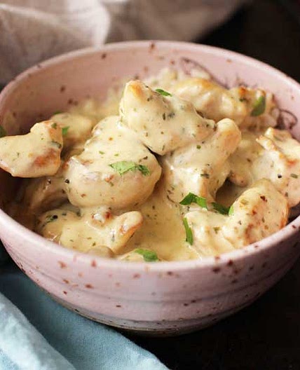 Creamy Mustard Chicken For One