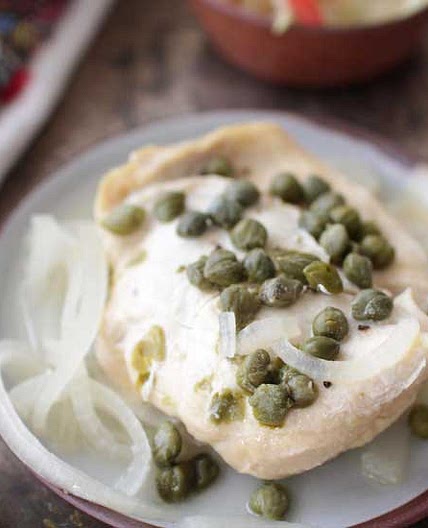 Slow Cooker Chicken Piccata For One