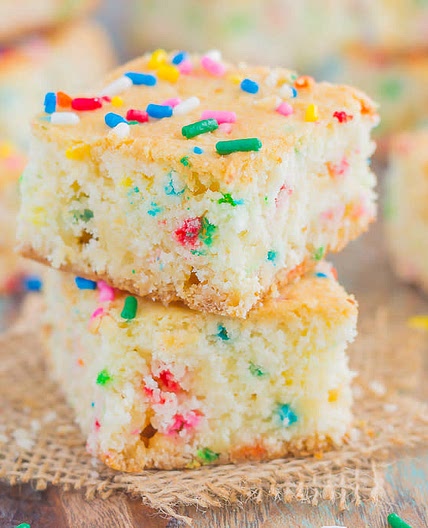 FUNFETTI CAKE BATTER BARS