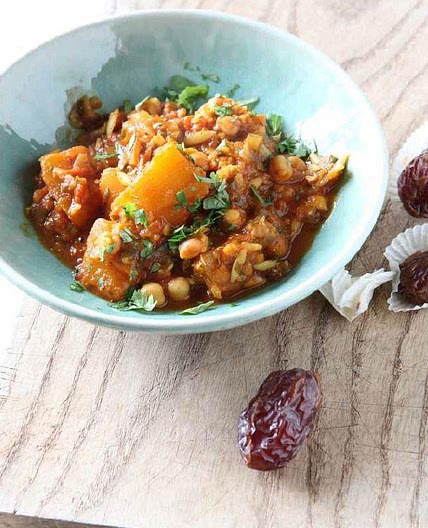 North african squash and chickpea stew