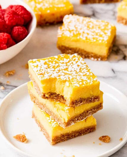 Healthy                                                                  Lemon Bars