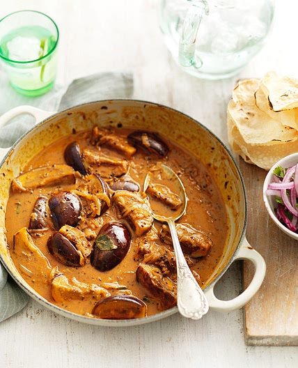 Spiced aubergine & coconut curry