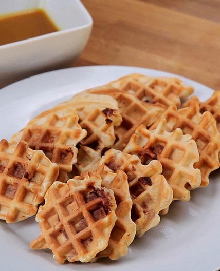 Chicken & Waffle Bites Recipe by Tasty