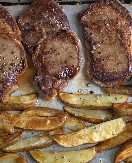 Sheet Pan Steak And Fries Recipe by Tasty