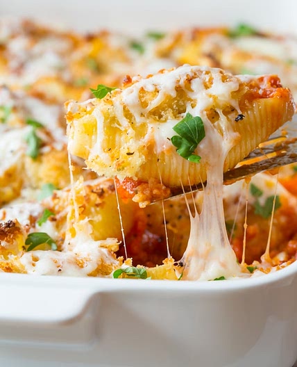 Chicken Parmesan Stuffed Shells