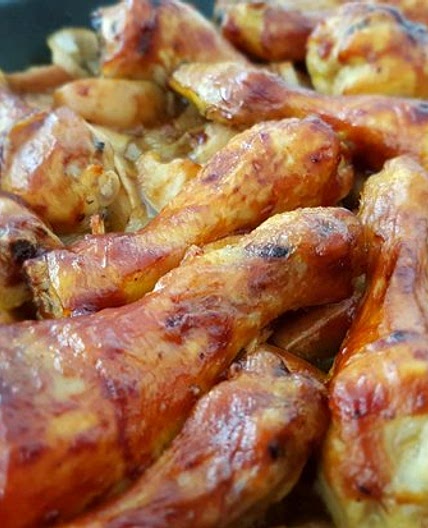 Apfel BBQ Hähnchen