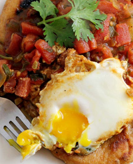 Fried Eggs With Curried Tomatoes