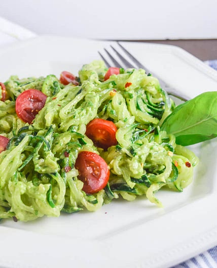 Avocado Pesto Zucchini Noodles