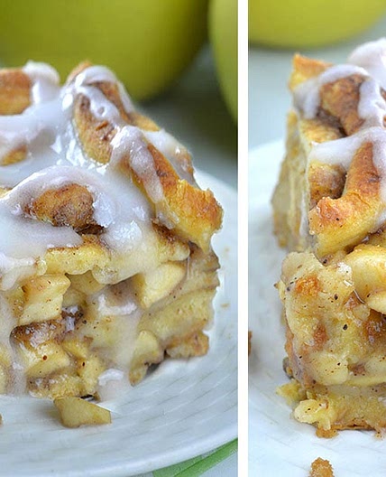 Caramel Apple Cinnamon Roll Lasagna