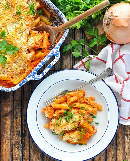Dump-and-Bake Chicken Parmesan Casserole
