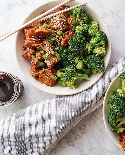Orange Sesame Chicken and Broccoli