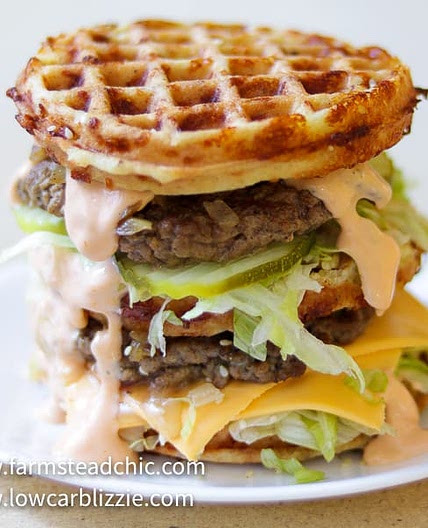 Keto Big Mac - Big Mac Chaffle