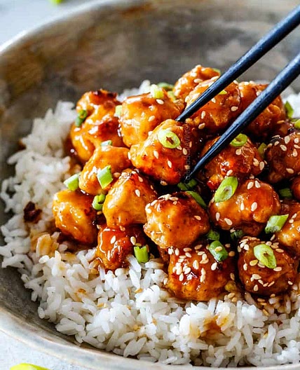 General Tso's Chicken (Baked!)