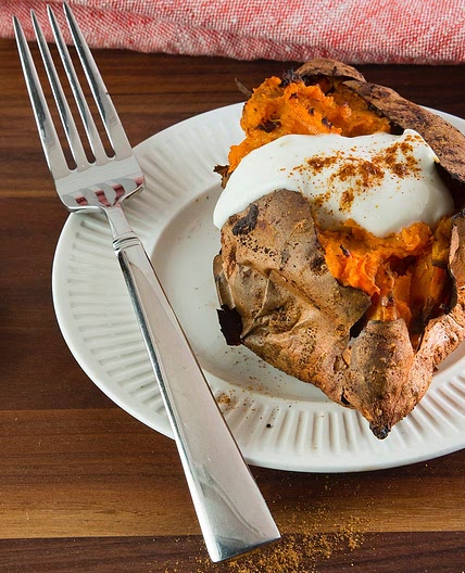 Twice Baked Pumpkin Pie Sweet Potatoes