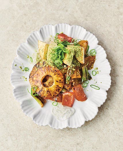 Sticky miso peppers
