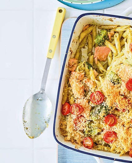 Pesto Salmon Pasta Bake
