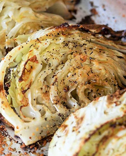 Italian Roasted Cabbage Slices (Low Carb & Keto Cabbage Recipe)