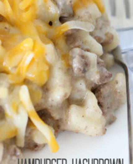 Cheese and Hashbrown Hamburger Casserole