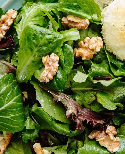Recipe: Alice Waters’ Baked Goat Cheese with Spring Lettuce Salad
