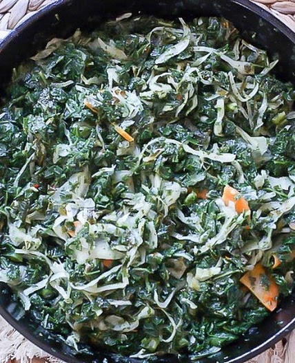 Sauteed Kale with Kimchi