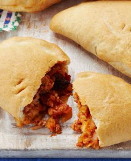 Tuna and tomato calzone