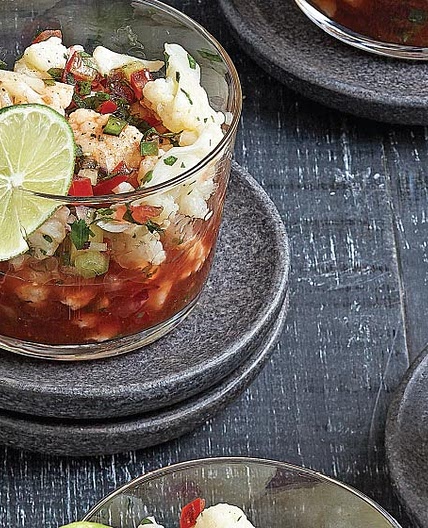 Ceviche vegetariano de coliflor