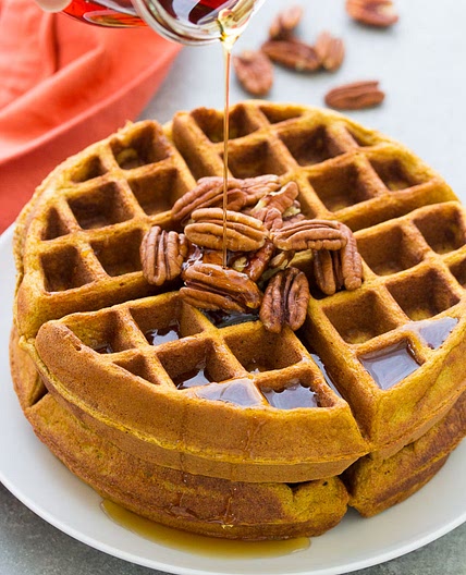 Healthy Pumpkin Waffles