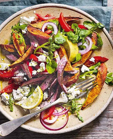 Greek-style lamb and sweet potato salad