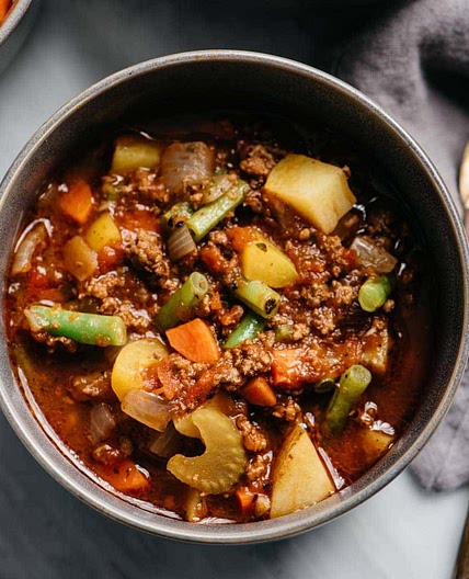 Easy Hamburger Vegetable Soup