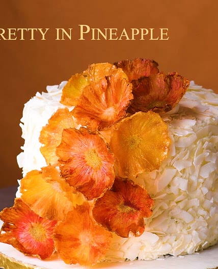 Coconut-Pineapple Flower Cake