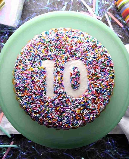 Rainbow Sprinkles Cake Decoration