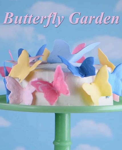 Butterfly Garden Cake