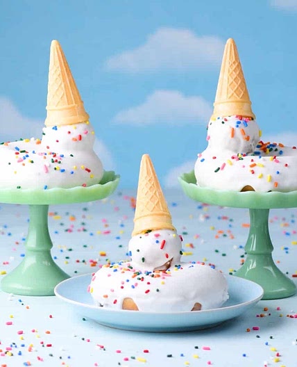 Melted Ice Cream Donuts