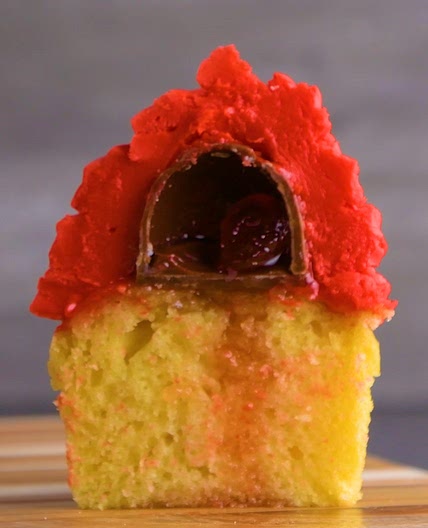 Cherry Bomb Cupcakes | So Yummy