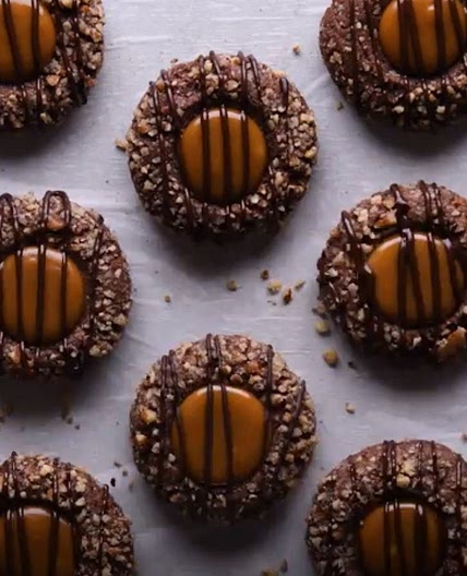Caramel Pecan Thumbprints