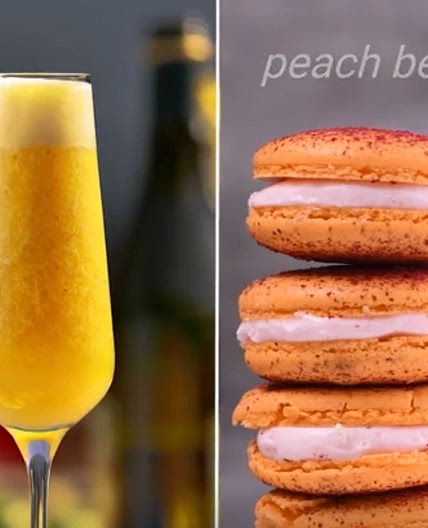 Peach Bellini Macaron
